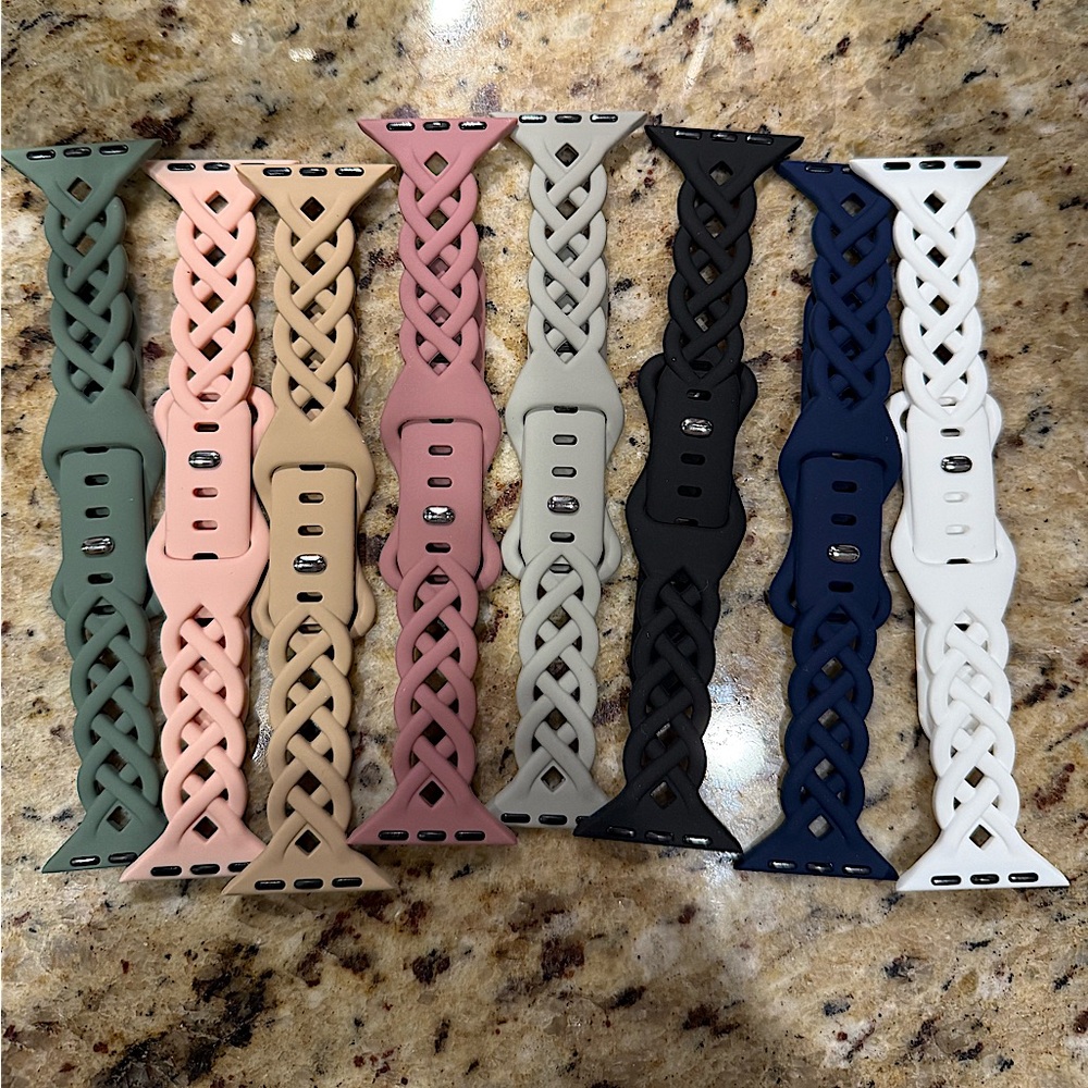 Braided Silicone Watch Bands Set